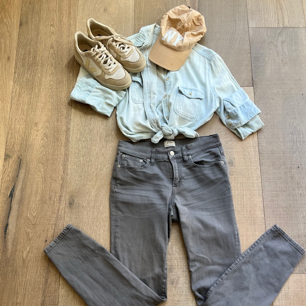 J Crew size 27 grey toothpick jeans